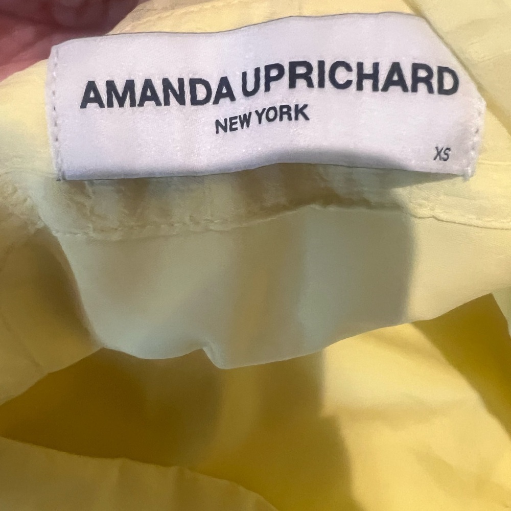 Amanda Uprichard SLEEVELESS BEXLEY TOP in Allegro/Lemon Yellow Size: XS - Picture 9 of 11